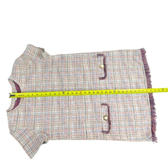 ZARA Trafaluc 'Sonia' Pink Tweed Mini Dress size L - Picture 5 of 15